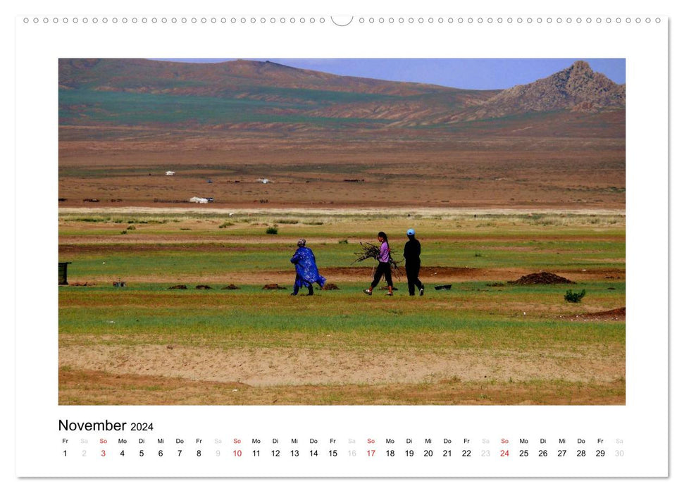 Mongolei - Landschaften und buddhistische Klöster (CALVENDO Premium Wandkalender 2024)