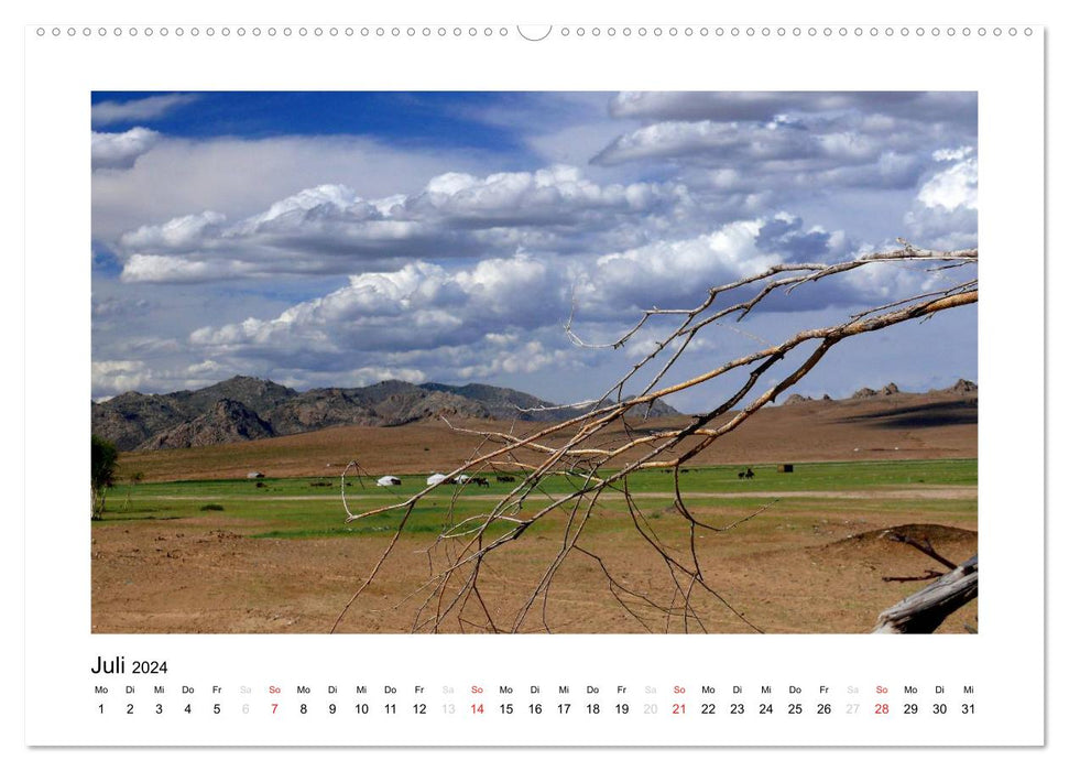 Mongolei - Landschaften und buddhistische Klöster (CALVENDO Premium Wandkalender 2024)