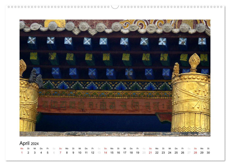 Mongolei - Landschaften und buddhistische Klöster (CALVENDO Wandkalender 2024)