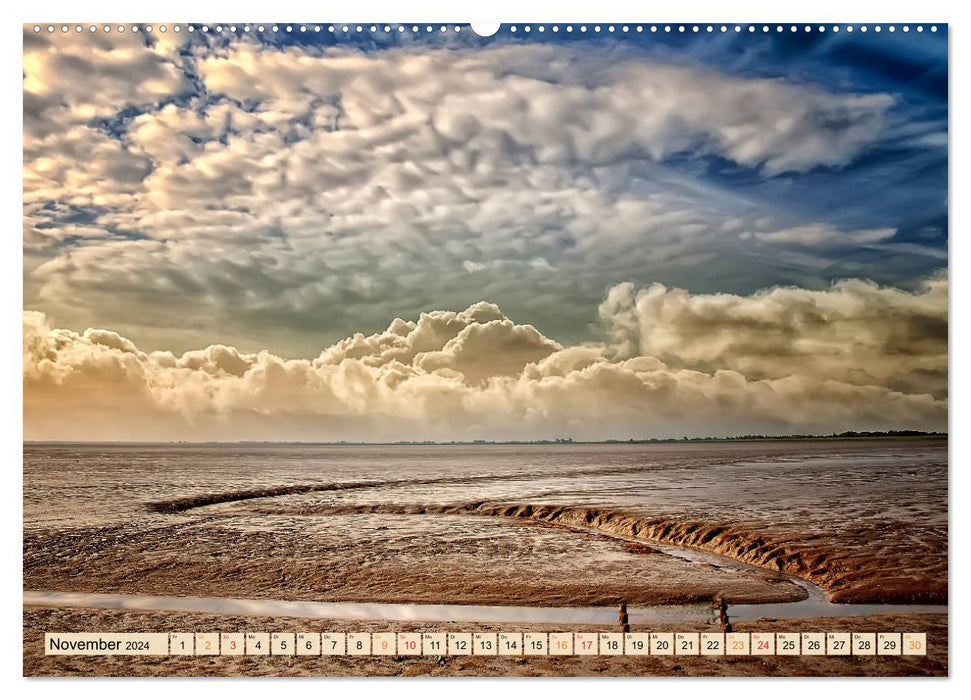 Friesland - Watt und Nordsee (CALVENDO Premium Wandkalender 2024)