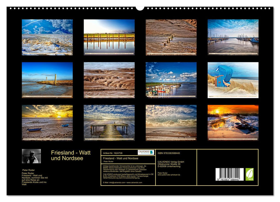 Friesland - Watt und Nordsee (CALVENDO Premium Wandkalender 2024)