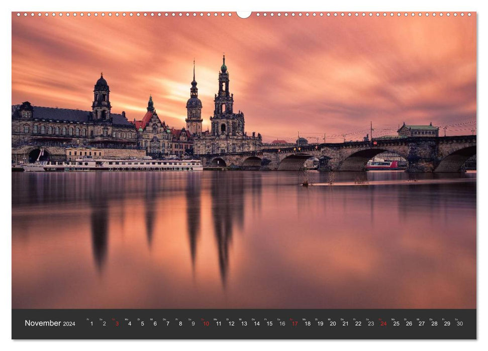 Barockstadt Dresden (CALVENDO Premium Wandkalender 2024)