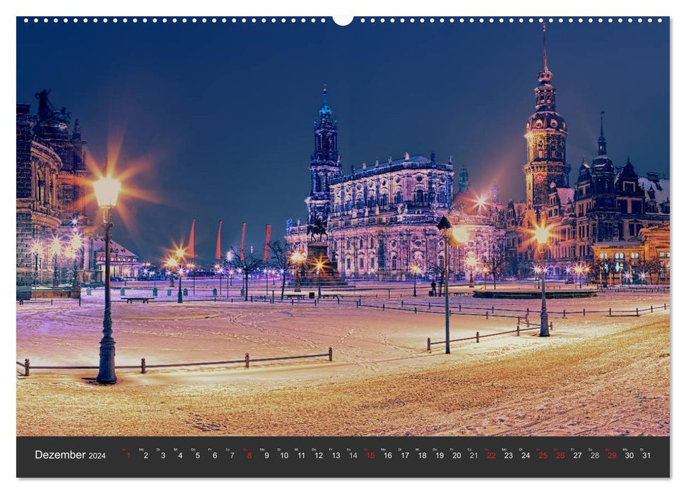 Barockstadt Dresden (CALVENDO Premium Wandkalender 2024)