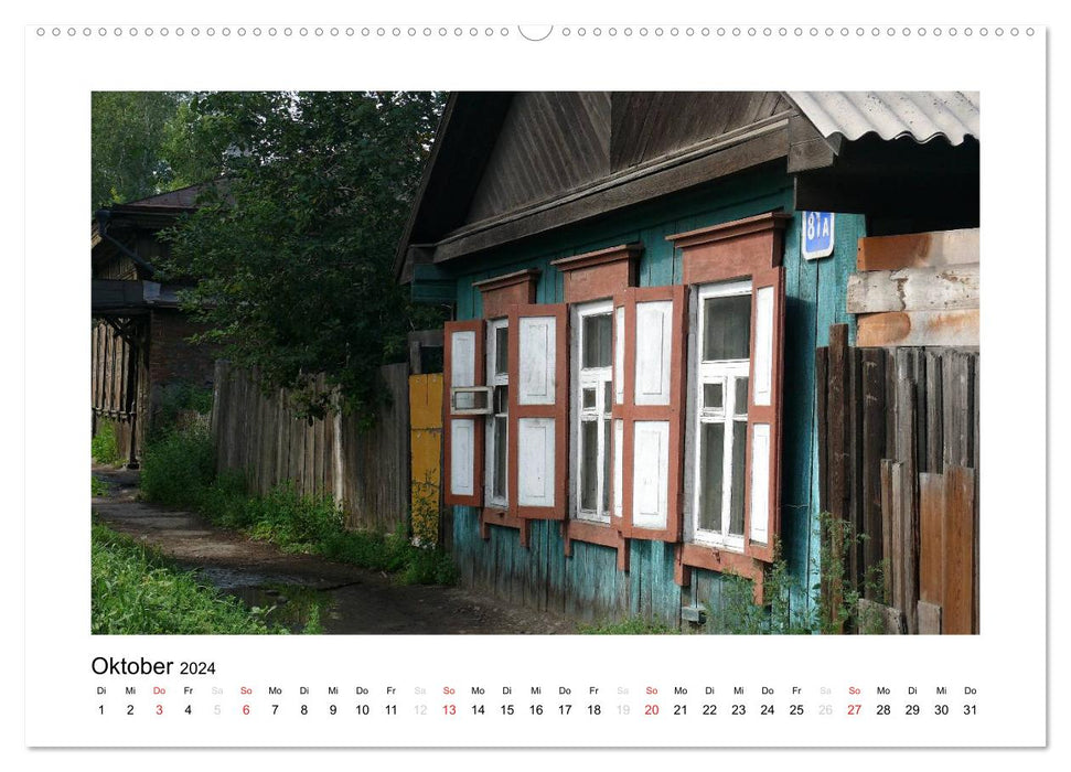 Holzhäuser in Irkutsk (CALVENDO Premium Wandkalender 2024)