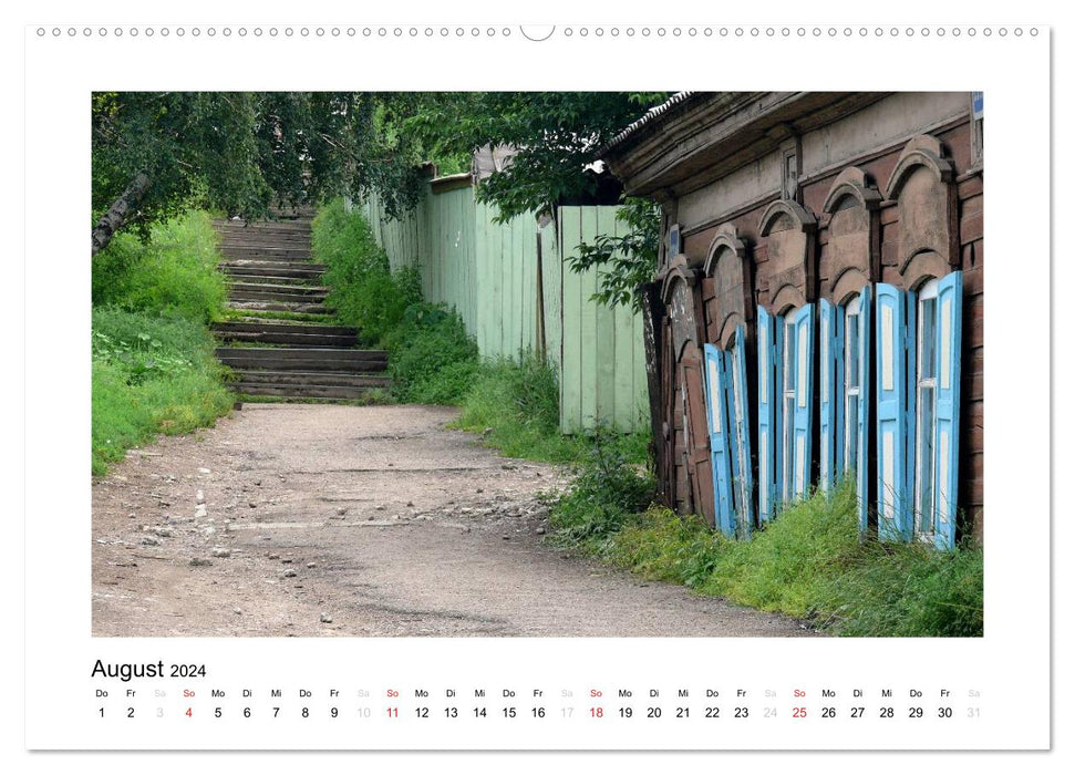 Holzhäuser in Irkutsk (CALVENDO Premium Wandkalender 2024)