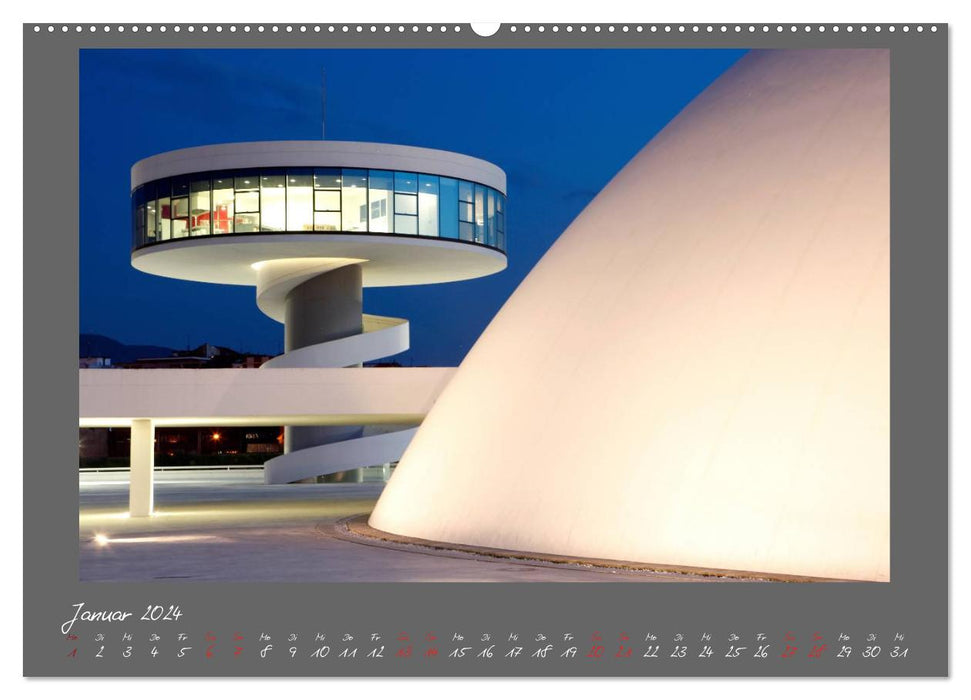 Moderne Architektur - Oscar Niemeyer Kulturzentrum (CALVENDO Wandkalender 2024)