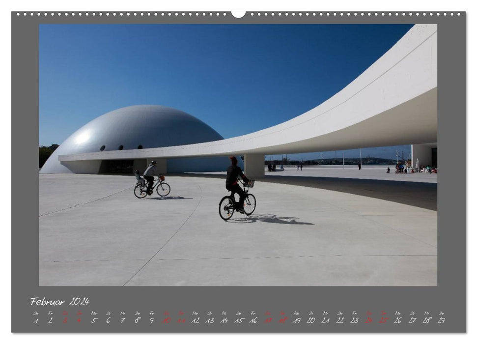 Moderne Architektur - Oscar Niemeyer Kulturzentrum (CALVENDO Wandkalender 2024)