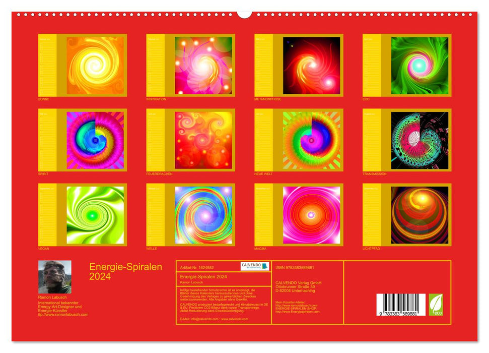 Energie-Spiralen 2024 (CALVENDO Premium Wandkalender 2024)