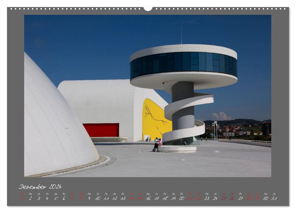 Moderne Architektur - Oscar Niemeyer Kulturzentrum (CALVENDO Premium Wandkalender 2024)