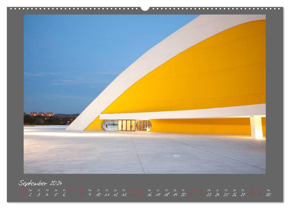 Moderne Architektur - Oscar Niemeyer Kulturzentrum (CALVENDO Premium Wandkalender 2024)