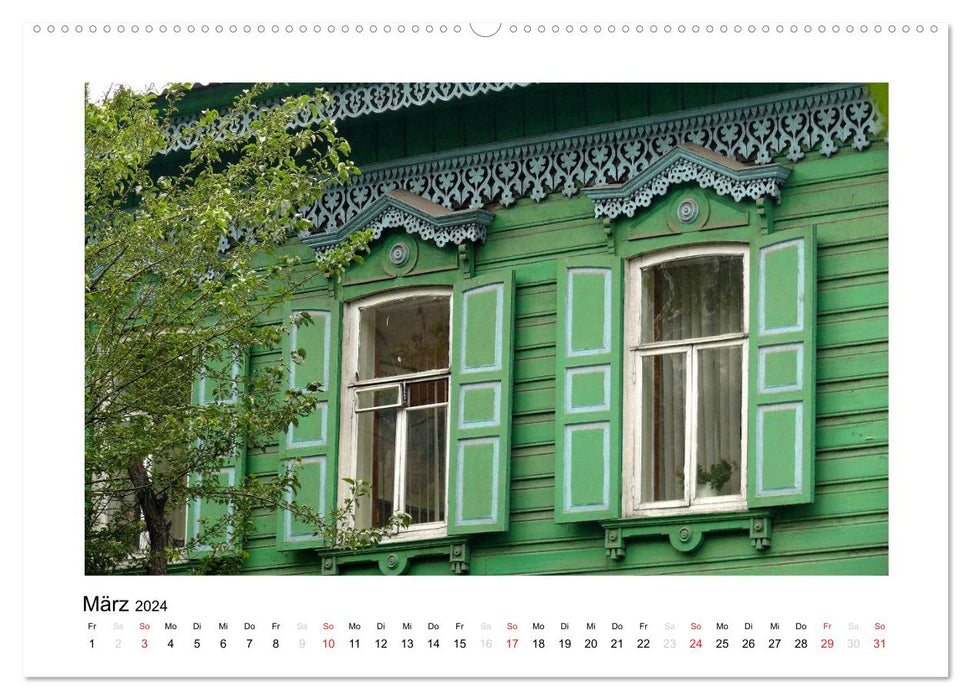 Maisons en bois à Irkoutsk (calendrier mural CALVENDO 2024) 