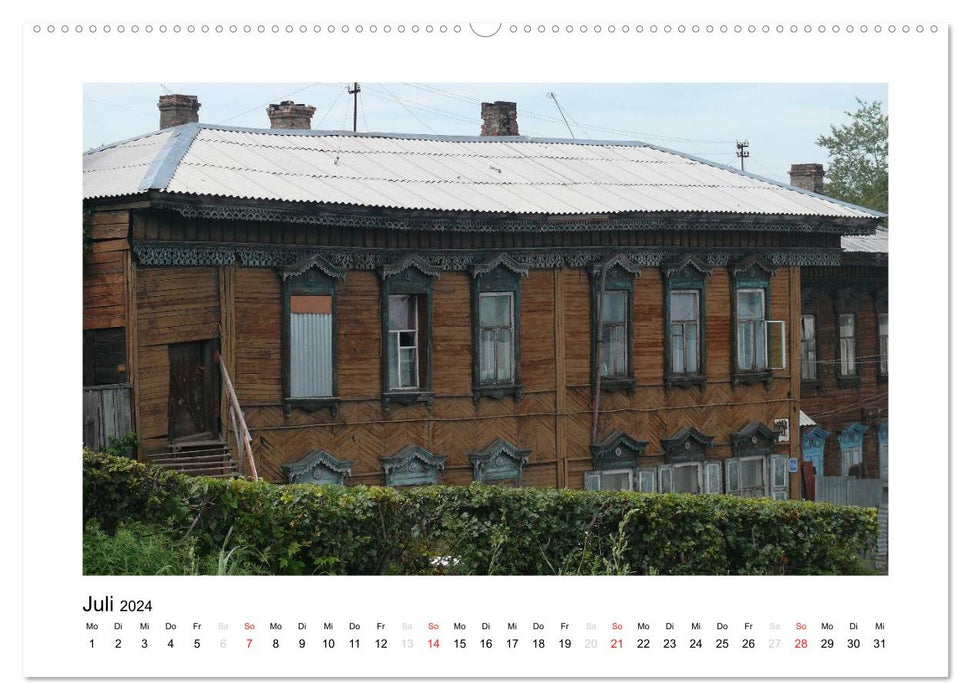 Maisons en bois à Irkoutsk (calendrier mural CALVENDO 2024) 