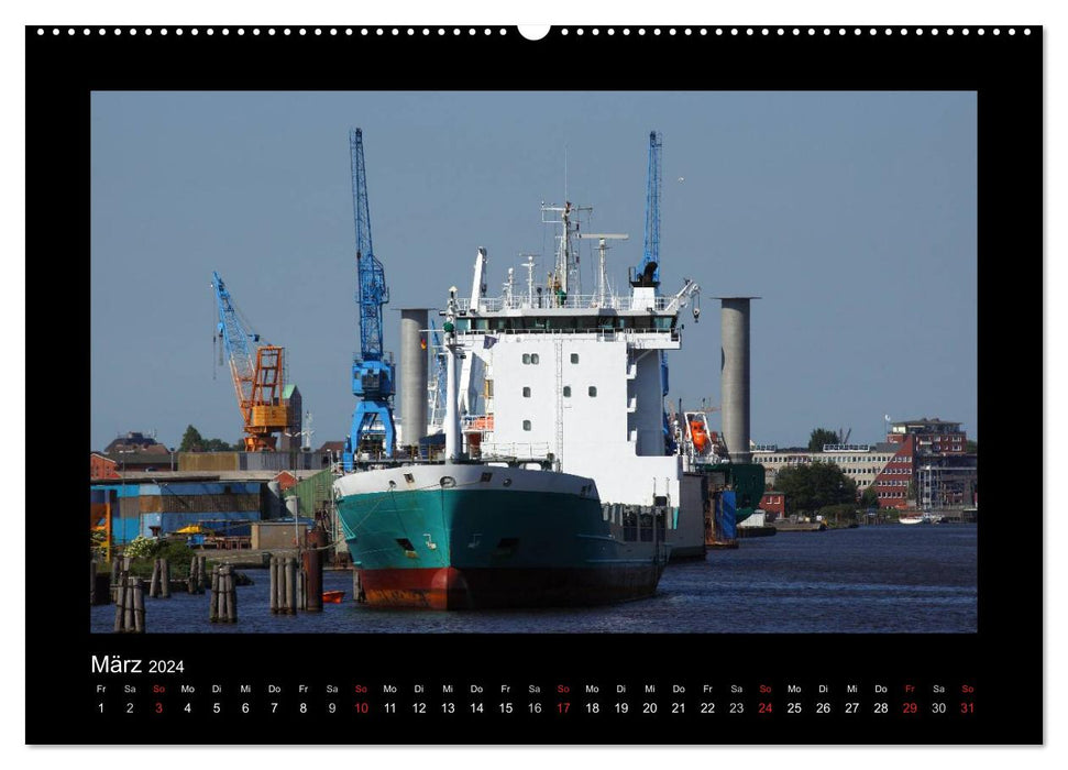 Au long voyage - navires dans le port et en mer (calendrier mural CALVENDO 2024) 