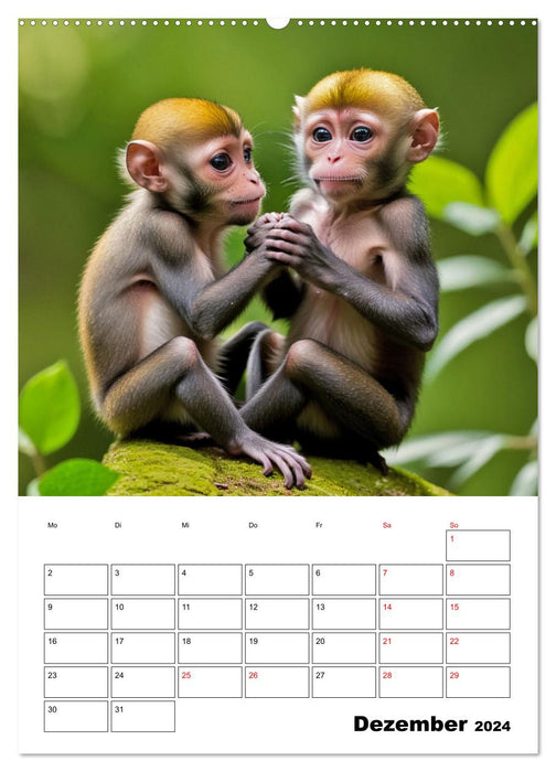 Mit Tieren hinein in das neue Jahr (CALVENDO Wandkalender 2024)