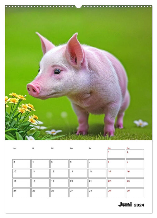 Mit Tieren hinein in das neue Jahr (CALVENDO Wandkalender 2024)