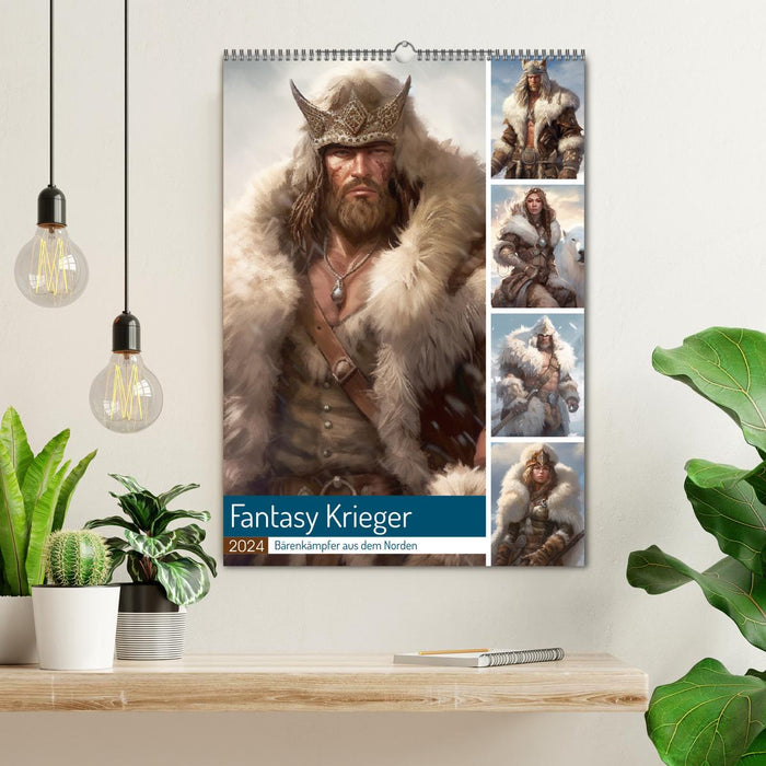 Fantasy Krieger. Bärenkämpfer aus dem Norden (CALVENDO Wandkalender 2024)