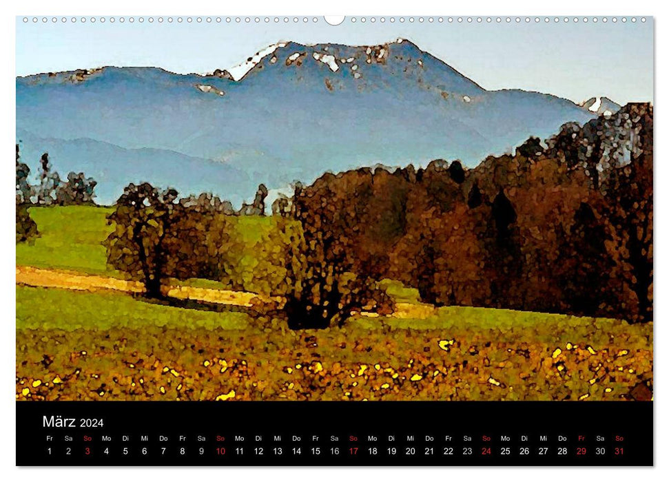Fernsicht - Impressionen aus den Alpen (CALVENDO Premium Wandkalender 2024)