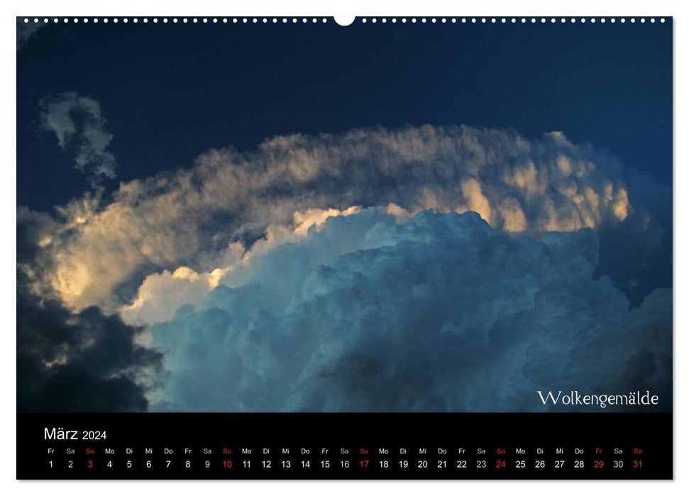 Wolken-Kunstwerke (CALVENDO Wandkalender 2024)