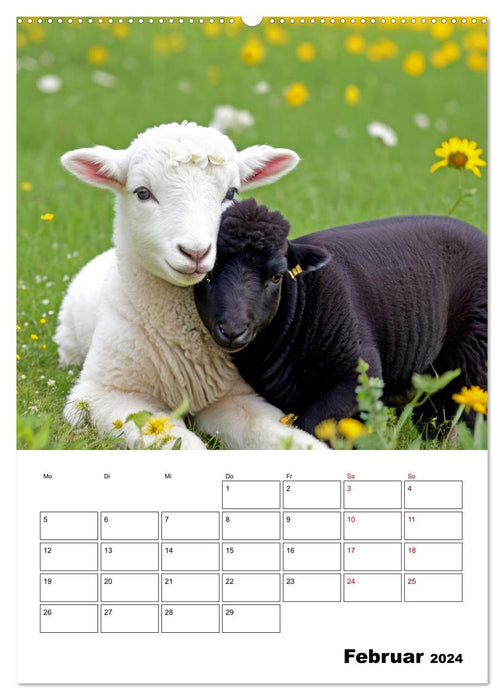 Mit Tieren hinein in das neue Jahr (CALVENDO Premium Wandkalender 2024)