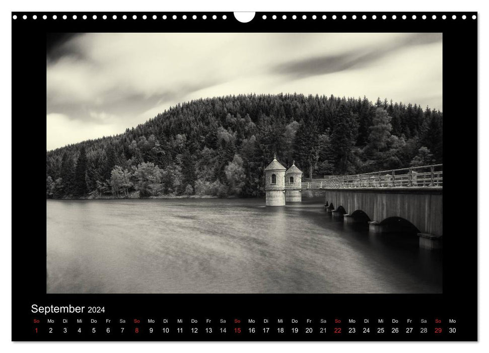 Harz-Bilder in monochrome (CALVENDO Wandkalender 2024)