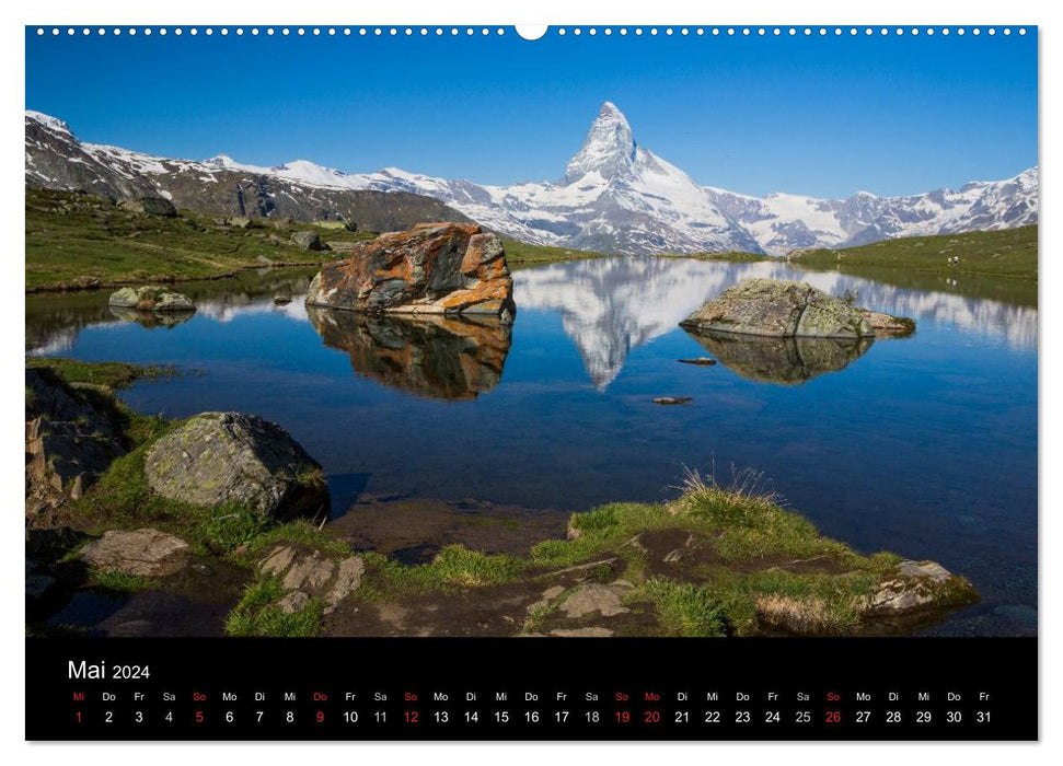 Momente der Sehnsucht: Schweizer Bergwelten (CALVENDO Wandkalender 2024)