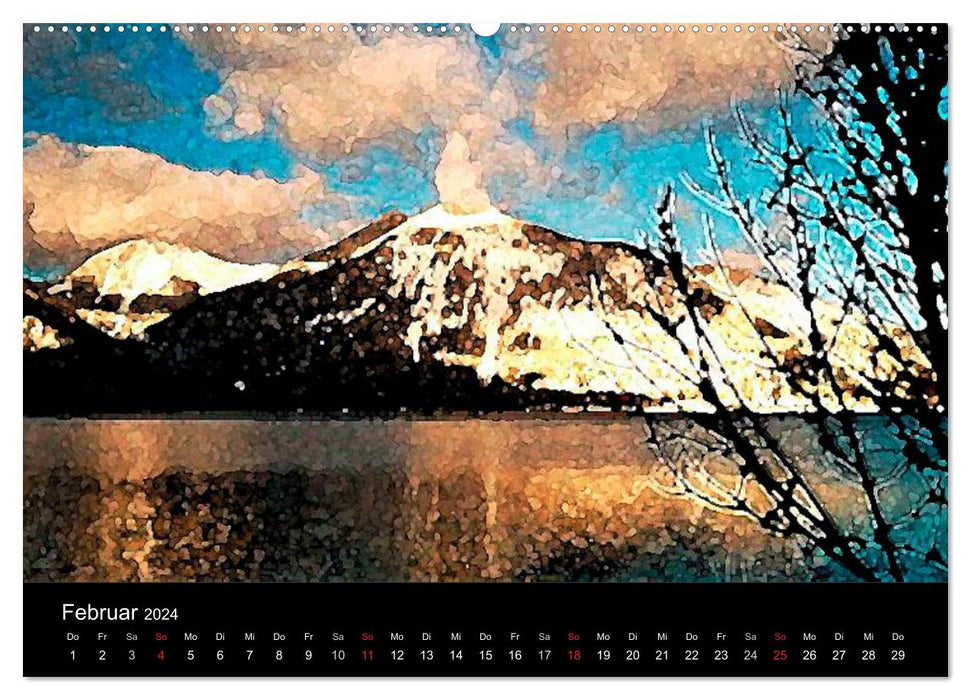 Vue lointaine - impressions des Alpes (calendrier mural CALVENDO 2024) 