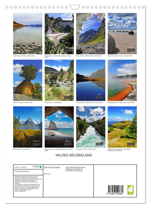 Reise durch Neuseeland (CALVENDO Wandkalender 2024)