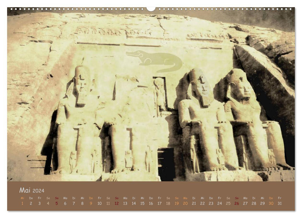 Egypte Nostalgie et Antiquité 2024 Version AT (Calendrier mural CALVENDO 2024) 