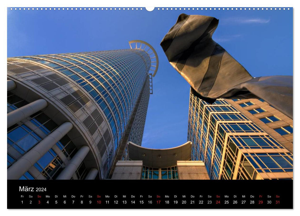 Frankfurt am Main - Skyline und Hochhäuser (CALVENDO Premium Wandkalender 2024)