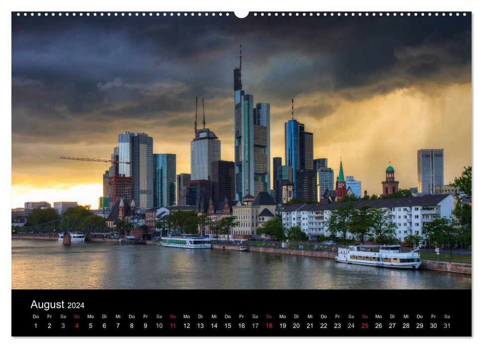 Frankfurt am Main - Skyline und Hochhäuser (CALVENDO Premium Wandkalender 2024)