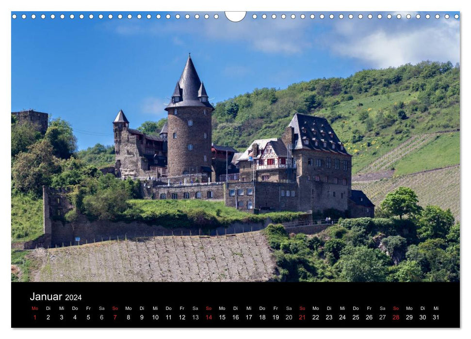 Vallée du Haut-Rhin moyen, patrimoine mondial (Calendrier mural CALVENDO 2024) 