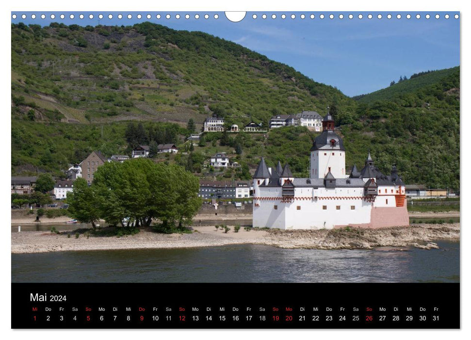 Vallée du Haut-Rhin moyen, patrimoine mondial (Calendrier mural CALVENDO 2024) 