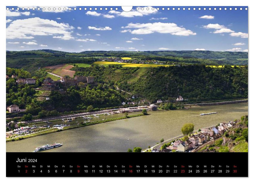 Vallée du Haut-Rhin moyen, patrimoine mondial (Calendrier mural CALVENDO 2024) 