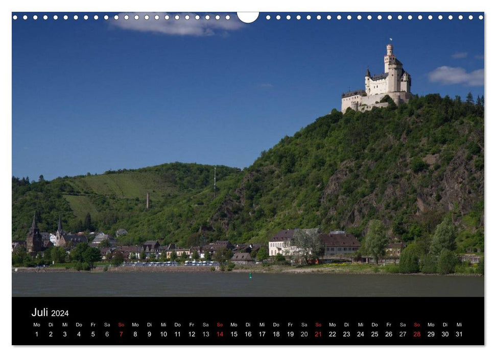 Vallée du Haut-Rhin moyen, patrimoine mondial (Calendrier mural CALVENDO 2024) 