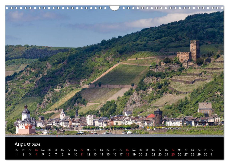 Vallée du Haut-Rhin moyen, patrimoine mondial (Calendrier mural CALVENDO 2024) 