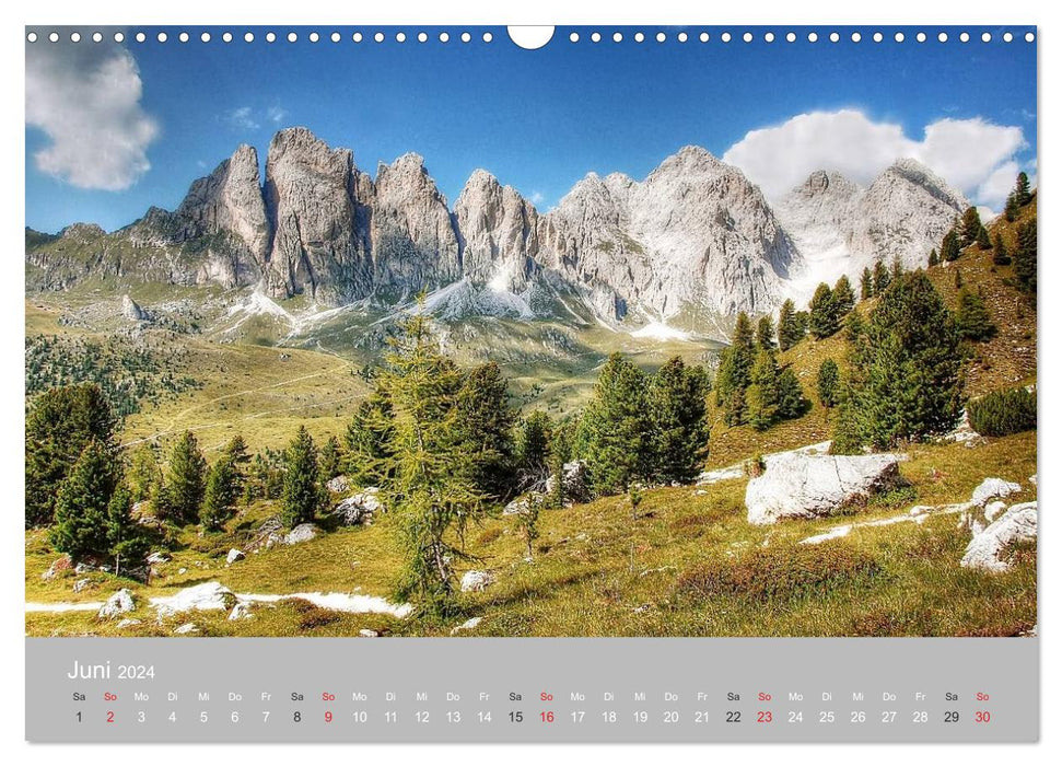 Géants des Dolomites - Les sommets des trois mille mètres (calendrier mural CALVENDO 2024) 
