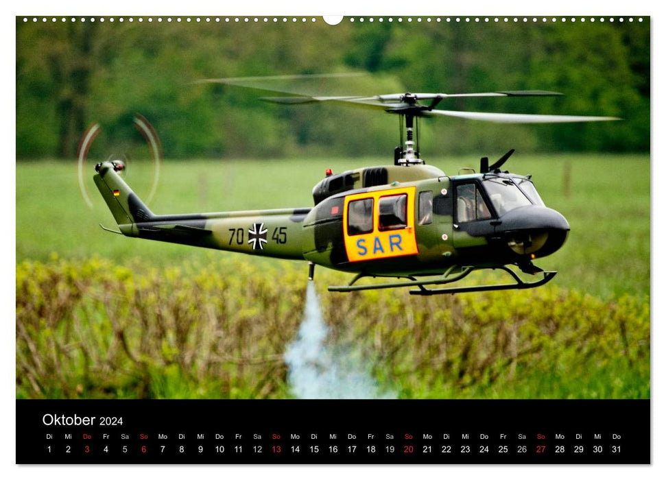 Modèle réduit d'hélicoptère (Calvendo Premium Wall Calendar 2024) 