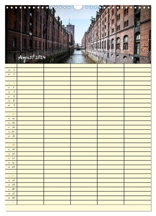 Hamburg Familienplaner (CALVENDO Wandkalender 2024)