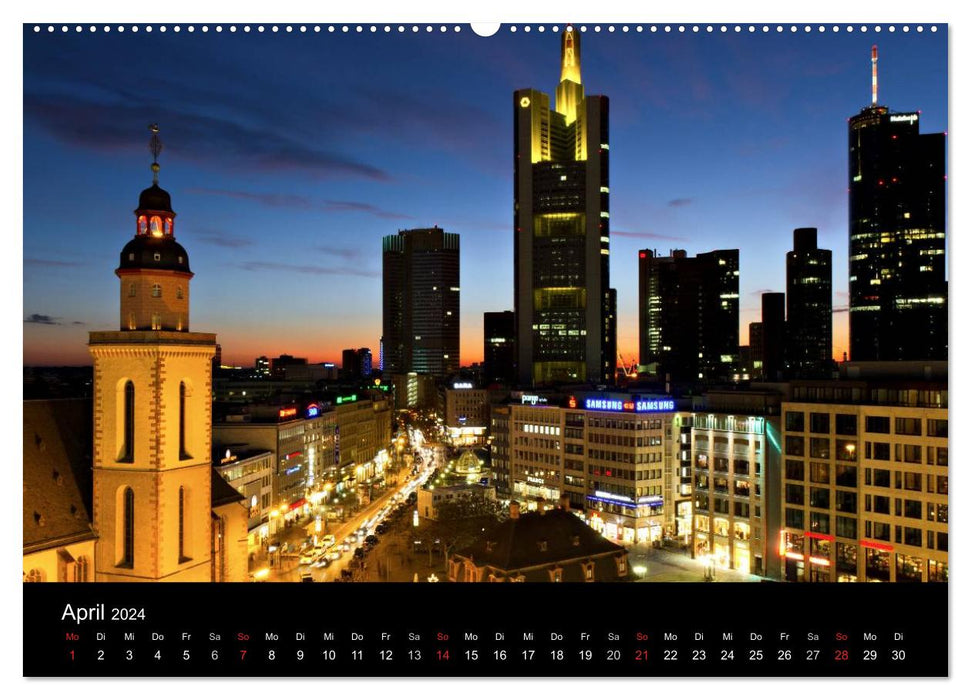 Frankfurt am Main - Skyline und Hochhäuser (CALVENDO Wandkalender 2024)
