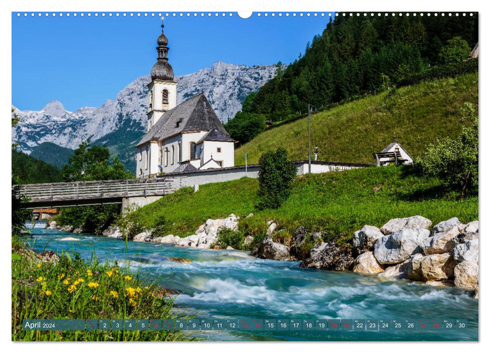 Vom Gebirge bis zum Meer, Alpen/Erzgebirge - Mitteldeutschland - Küste (CALVENDO Wandkalender 2024)