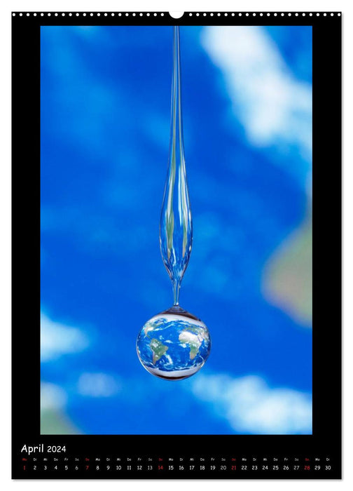 Außergewöhnliche Kunst - Wasser Tropfenfotografie (CALVENDO Premium Wandkalender 2024)