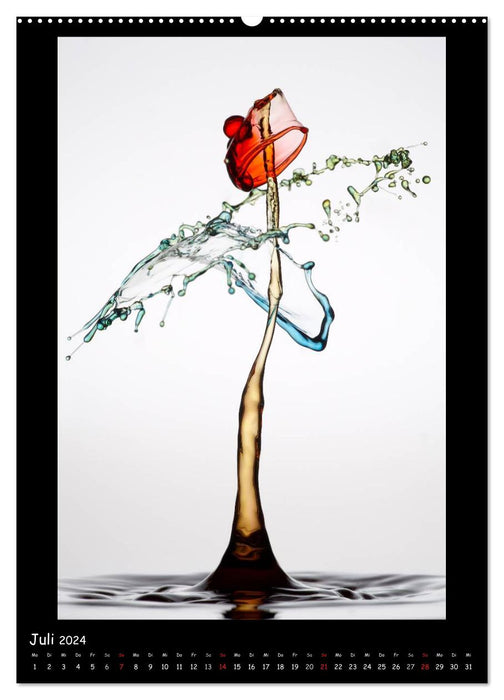 Außergewöhnliche Kunst - Wasser Tropfenfotografie (CALVENDO Premium Wandkalender 2024)