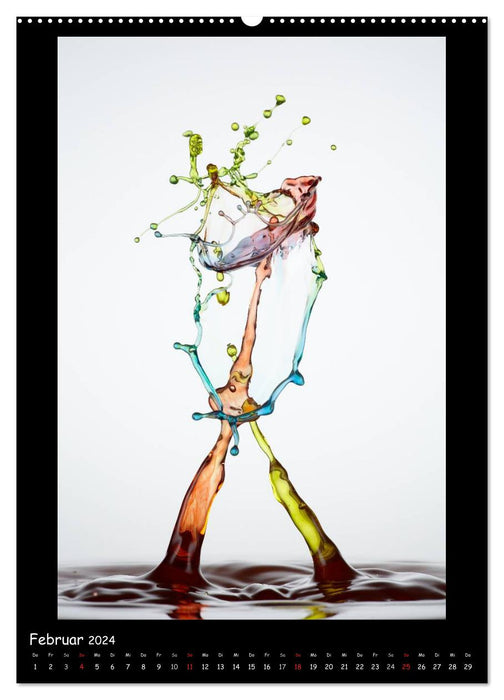 Außergewöhnliche Kunst - Wasser Tropfenfotografie (CALVENDO Wandkalender 2024)
