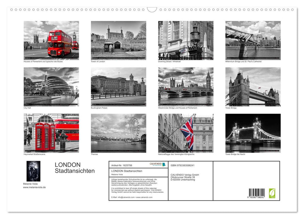 LONDON Stadtansichten (CALVENDO Wandkalender 2024)