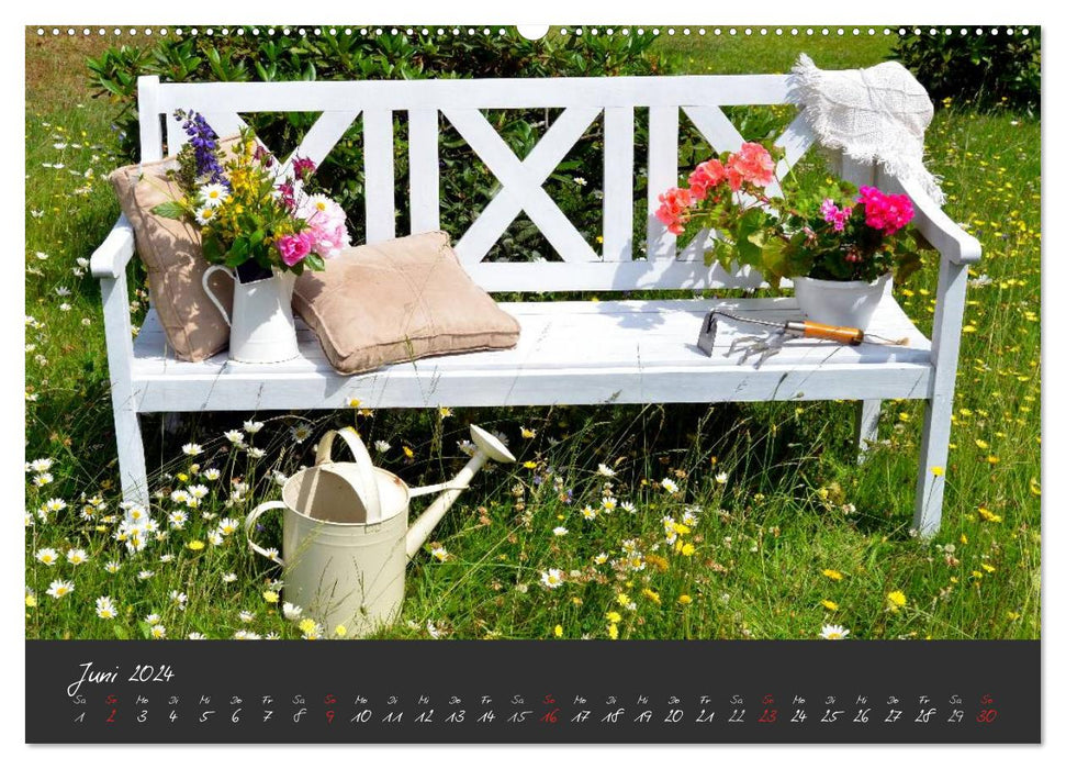 Romantische Gartenimpressionen (CALVENDO Wandkalender 2024)