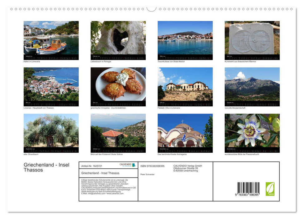 Griechenland - Insel Thassos (CALVENDO Premium Wandkalender 2024)