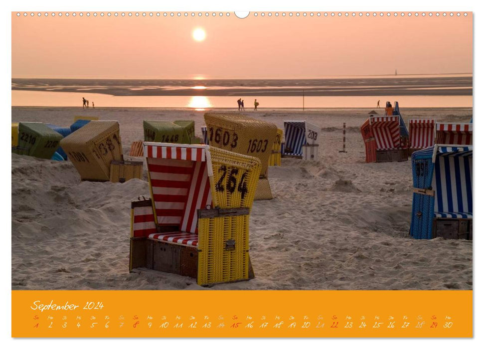 Strandkörbe – bunte Vielfalt an der Nordsee (CALVENDO Premium Wandkalender 2024)