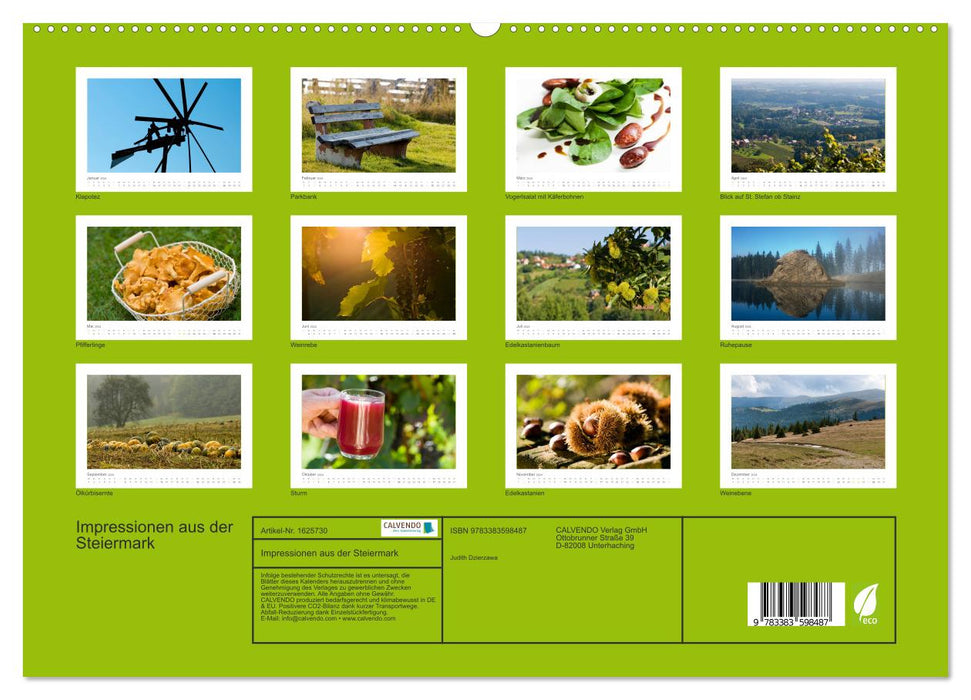 Impressionen aus der Steiermark (CALVENDO Premium Wandkalender 2024)
