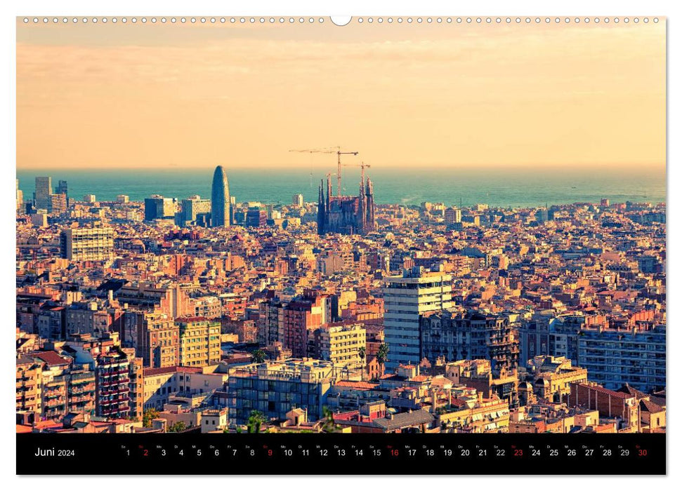 Barcelona - Stadtansichten (CALVENDO Premium Wandkalender 2024)