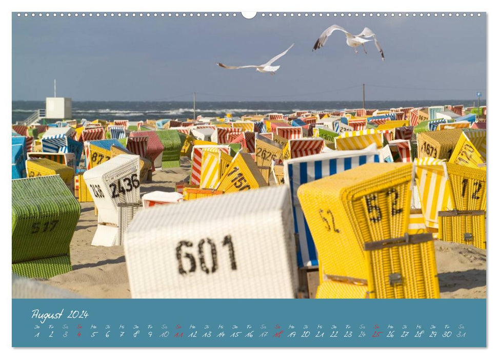 Strandkörbe – bunte Vielfalt an der Nordsee (CALVENDO Wandkalender 2024)